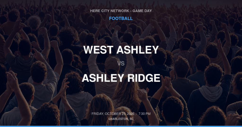 West Ashley vs. Ashley Ridge — Football Game Day — Summerville, SC — Oct 23, 2026